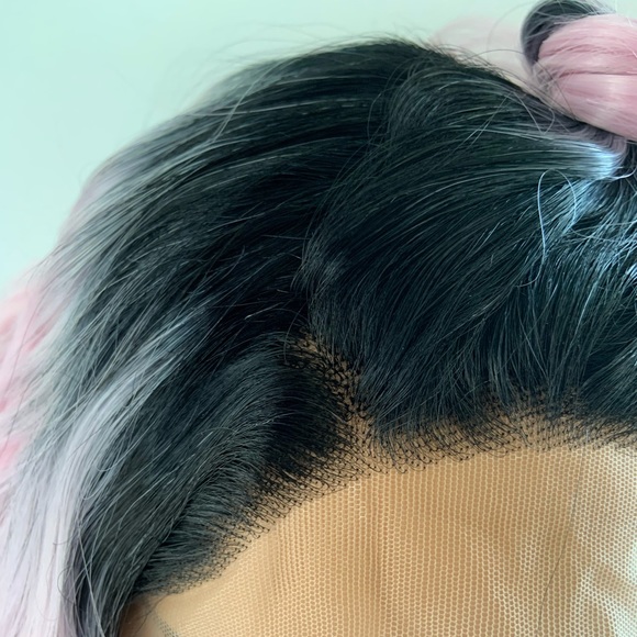 Ombre Bubblegum Pink 13x2.5 Lace Front Wig for Valentines Day or Everyday - Picture 6 of 14